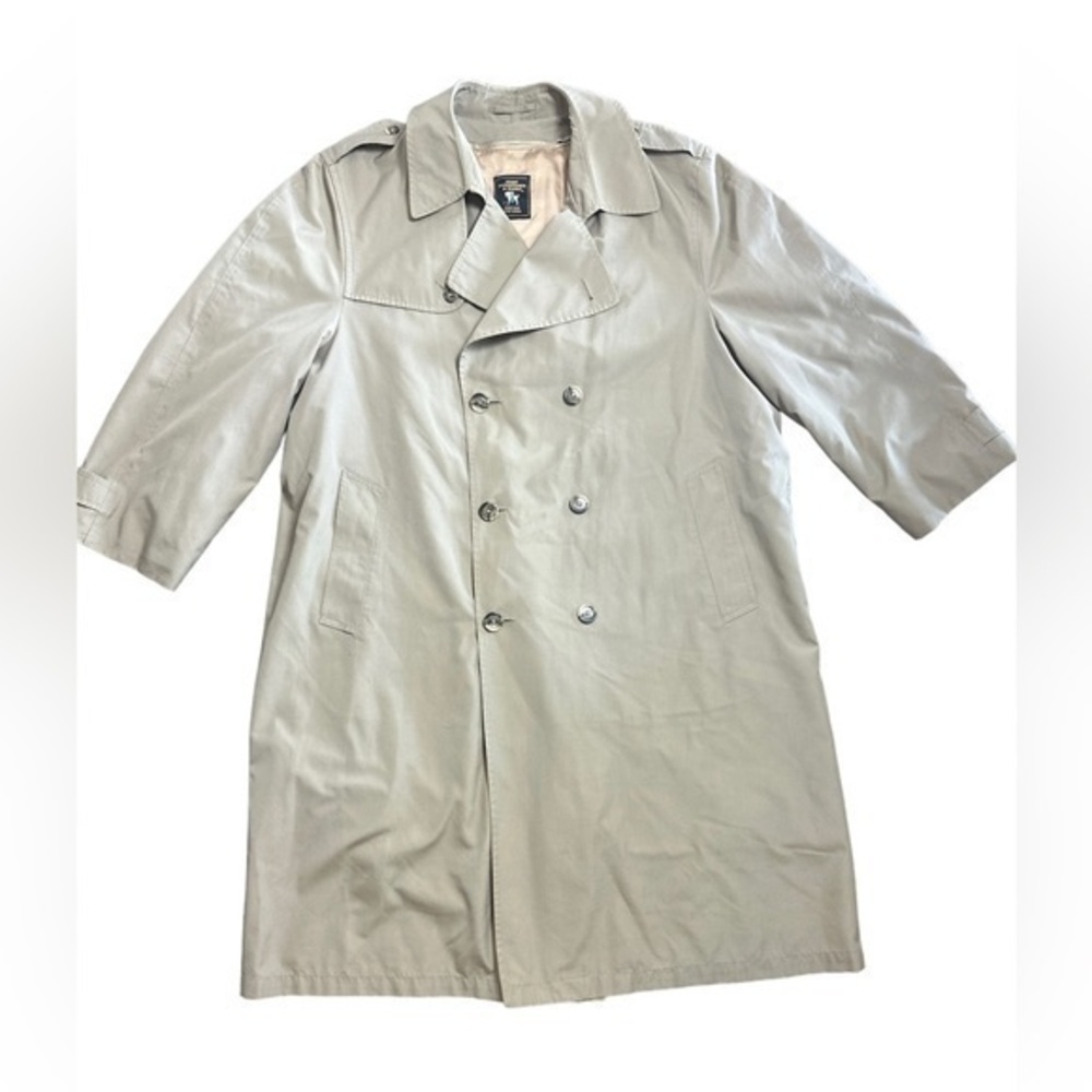 Hart Schaffer & Marx All Weather Trench Coat Vintage Size 46R